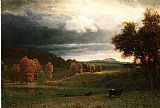 Albert Bierstadt Autumn Landscape The Catskills painting